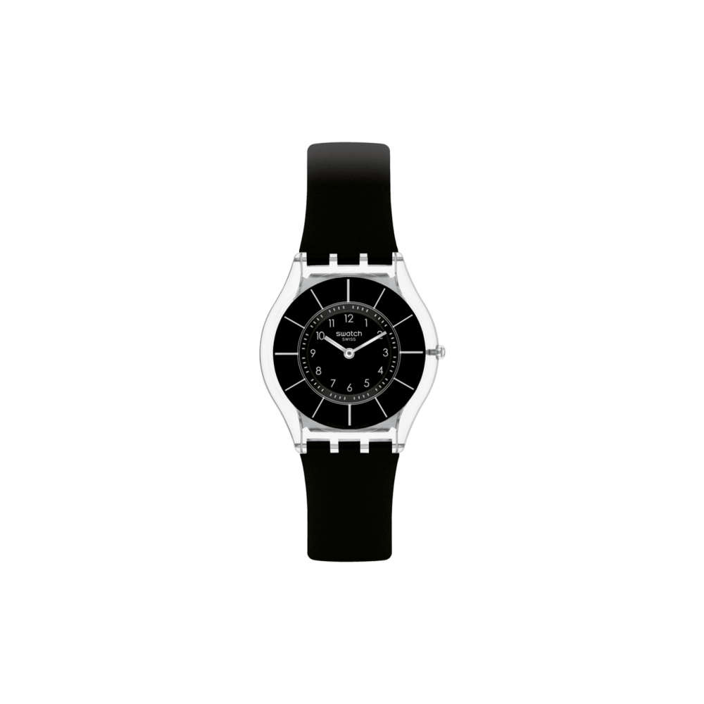 Montre Femme Swatch Skin Classic Biosourced en Plastique Noir Ref SS08K103