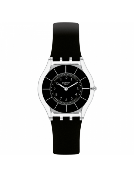 Montre Femme Swatch Skin Classic Biosourced en Plastique Noir Ref SS08K103