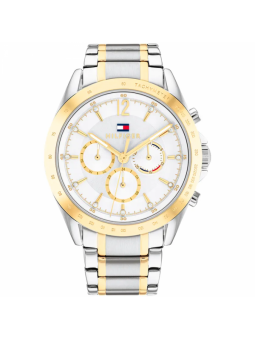 Montre Femme Tommy Hilfiger Kenzie en Métal Argenté et Doré Ref 1782555