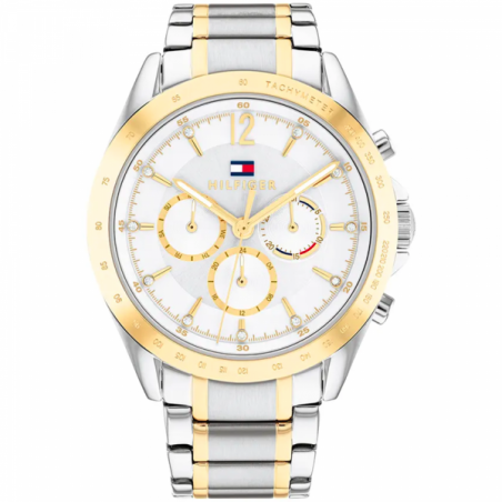 Montre Femme Tommy Hilfiger Kenzie en Métal Argenté et Doré Ref 1782555