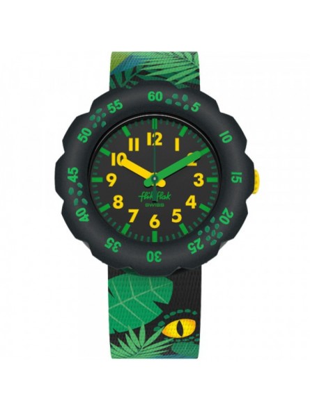 Montre Enfant Flik Flak Eye See U en Nylon Vert Ref FPSP049