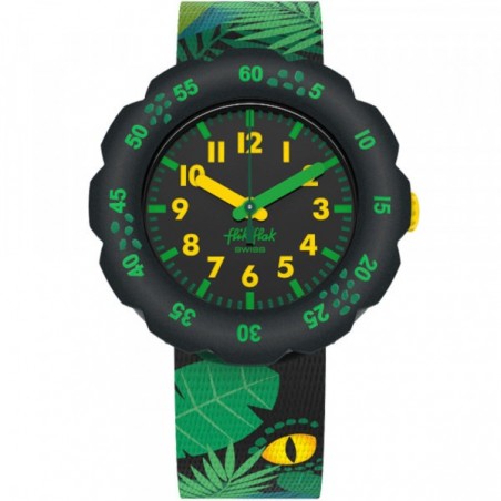Montre Enfant Flik Flak Eye See U en Nylon Vert Ref FPSP049