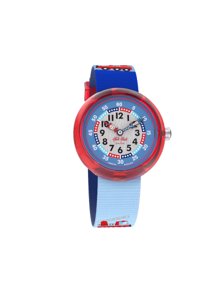 Montre Enfant Flik Flak Firetruck en Nylon Ref FBNP160