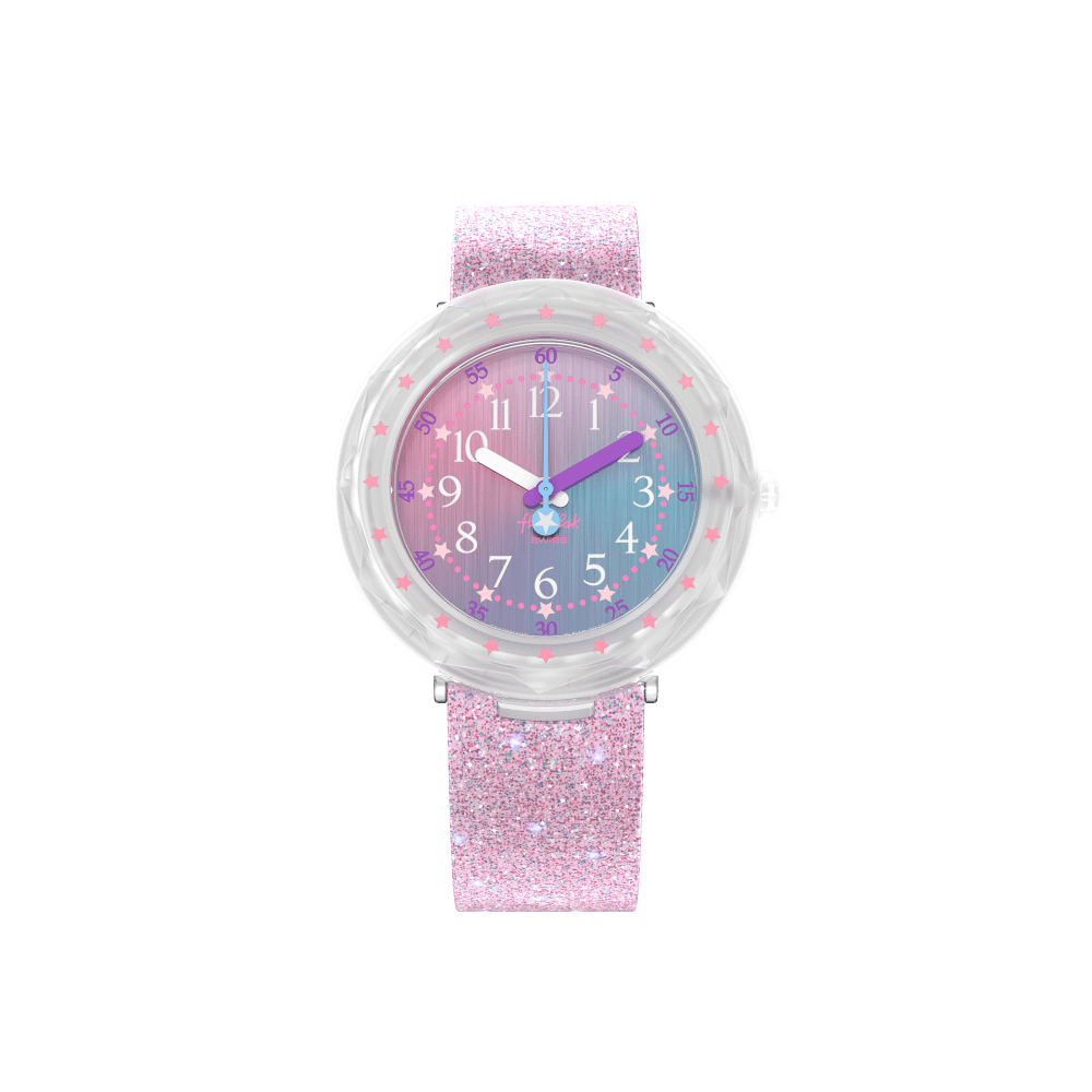 Montre Enfant Flik Flak Pearlaxus en Plastique Rose Ref FCSP107