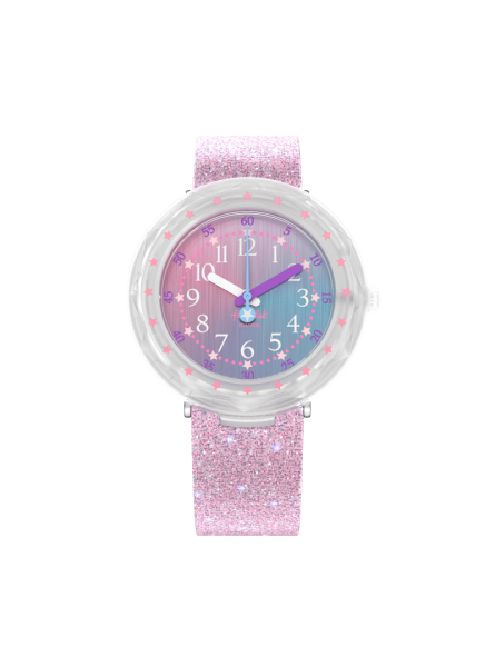 Montre Enfant Flik Flak Pearlaxus en Plastique Rose Ref FCSP107