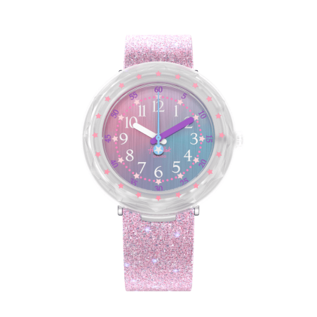 Montre Enfant Flik Flak Pearlaxus en Plastique Rose Ref FCSP107