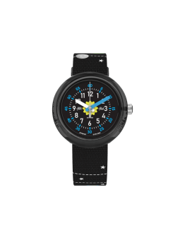 Montre Enfant Flik Flak Solar System en Nylon Noir Ref FPNP097