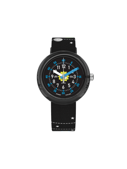 Montre Enfant Flik Flak Solar System en Nylon Noir Ref FPNP097