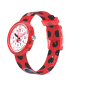 Montre Enfant Flik Flak Miraculous Ladybug en Nylon Rouge Ref FPNP106