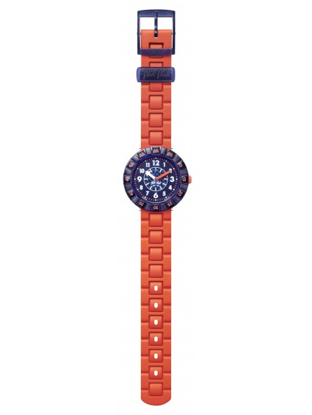 Montre Enfant Flik Flak Orangebrick en Polyuréthane Ref FCSP103