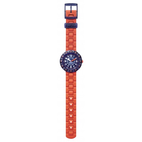 Montre Enfant Flik Flak Orangebrick en Polyuréthane Ref FCSP103