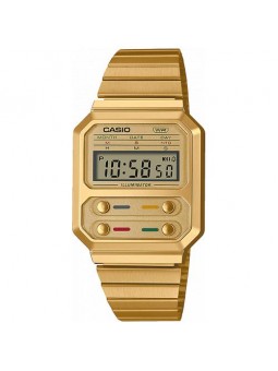 Montre Mixte CASIO Vintage en Acier Doré - A100WEG-9AEF