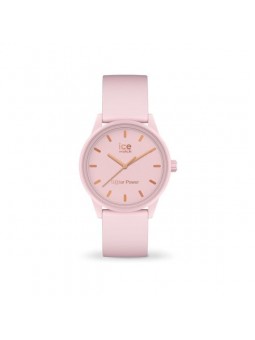 Montre Femme Ice Watch Solar Power - Boîtier résine Rose - Bracelet Silicone Rose - Réf. 018479