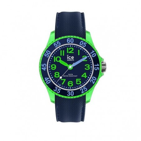 Montre Enfant Ice Watch Cartoon - Boîtier résine Vert - Bracelet Silicone Bleu - Réf. 018931