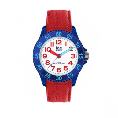 Montre Enfant Ice Watch Cartoon - Boîtier résine Bleu - Bracelet Silicone Rouge - Réf. 018933