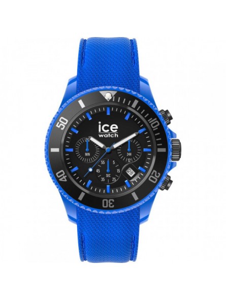 Ice Watch - Montre Ice Chrono Homme - Boitier Acier Bleu - Bracelet Silicone Bleu - Ref 019840