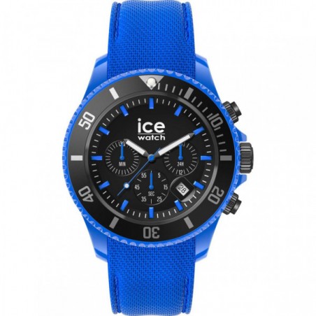 Ice Watch - Montre Ice Chrono Homme - Boitier Acier Bleu - Bracelet Silicone Bleu - Ref 019840