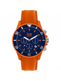 Montre Ice Watch Chrono Homme - Boitier Acier Orange - Bracelet Silicone Orange - Réf. 019841