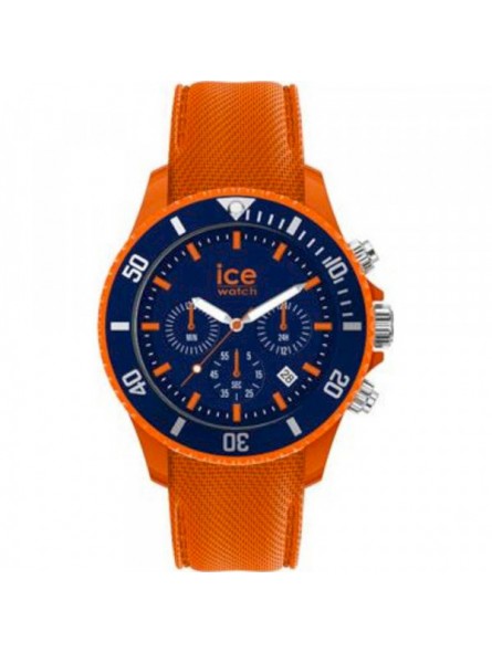 Montre Ice Watch Chrono Homme - Boitier Acier Orange - Bracelet Silicone Orange - Réf. 019841