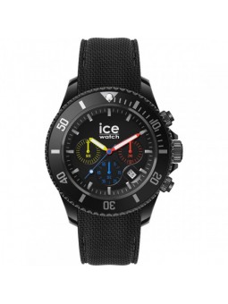 Montre Ice Watch Chrono Homme - Boitier Acier Noir - Bracelet Silicone Noir - Réf. 019842