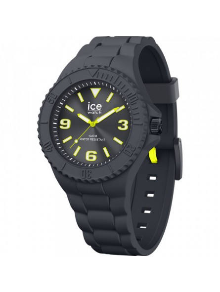 Montre Ice Watch Generation Homme - Boitier Silicone Gunmétal - Bracelet Silicone Anthracite - Réf. 019871