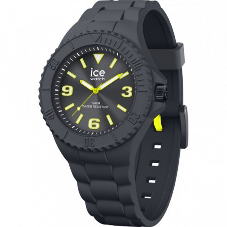 Montre Ice Watch Generation Homme - Boitier Silicone Gunmétal - Bracelet Silicone Anthracite - Réf. 019871