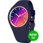 Ice Watch - Montre Ice Sunset Femme - Boitier Métal Bleu - Bracelet Silicone Bleu - Ref 020641