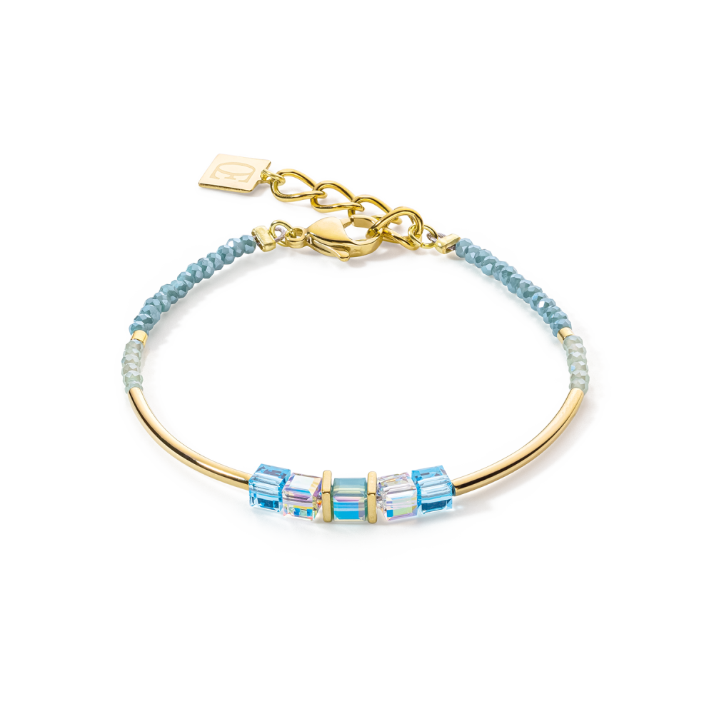 Bracelet Femme Coeur De Lion Geocube Story Minimalistic Or Turquoise - 5042300600