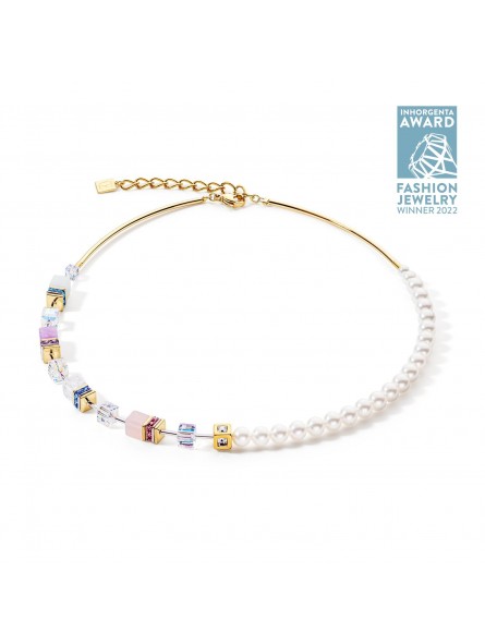 Collier Femme Coeur De Lion Geocube Multicolore Pastel Perles  - 5086101522