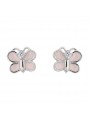 Boucles D'Oreilles Papillons Argent Rhodie 925 1010578 - Marque Collection Elsass Bijouterie   - Couleur Blanc