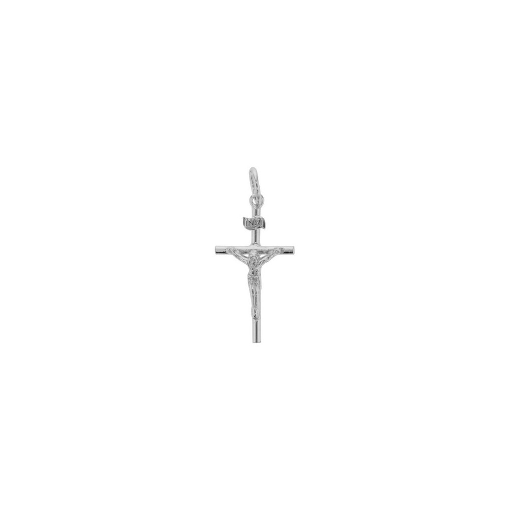 Boucles D'Oreilles Croix Christ Argent 1003287 - Marque Collection Elsass Bijouterie  Argent 925/1000 - Couleur Blanc