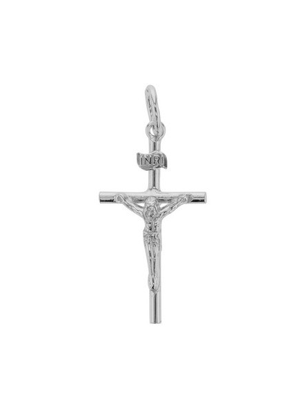 Boucles D'Oreilles Croix Christ Argent 1003287 - Marque Collection Elsass Bijouterie  Argent 925/1000 - Couleur Blanc