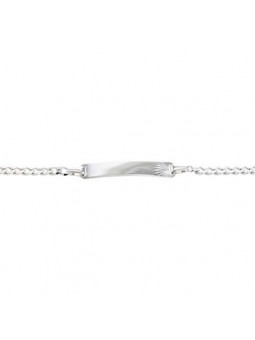 Bracelet Identite 14 Cm , Argent Rhodie 925 1010515 - Marque Collection Elsass Bijouterie  Argent 925/1000 - Couleur Blanc
