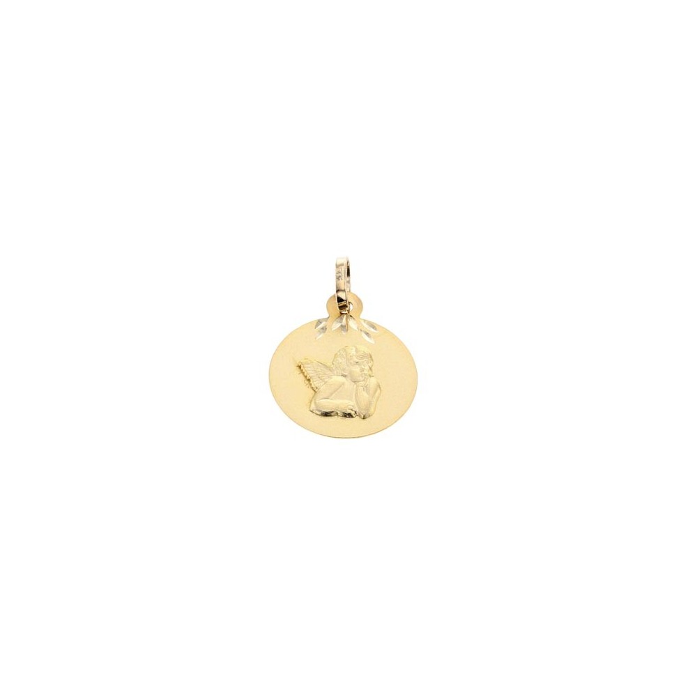 Pendentif Médaille Ange Or Jaune 9K 1010580 - Marque Collection Elsass Bijouterie  Or 375/1000 - Couleur Jaune -