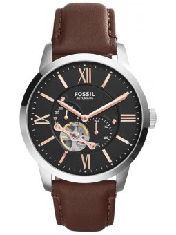 Montre Homme Fossil ME3061 - Collection CLASSICS TOWNSMAN style Mode avec cuir et acier - Mouvement Automatique