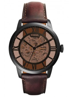Montre Homme Fossil ME3098 - Collection OAK BARREL TOWNSMAN style Mode avec cuir et acier - Mouvement Automatique