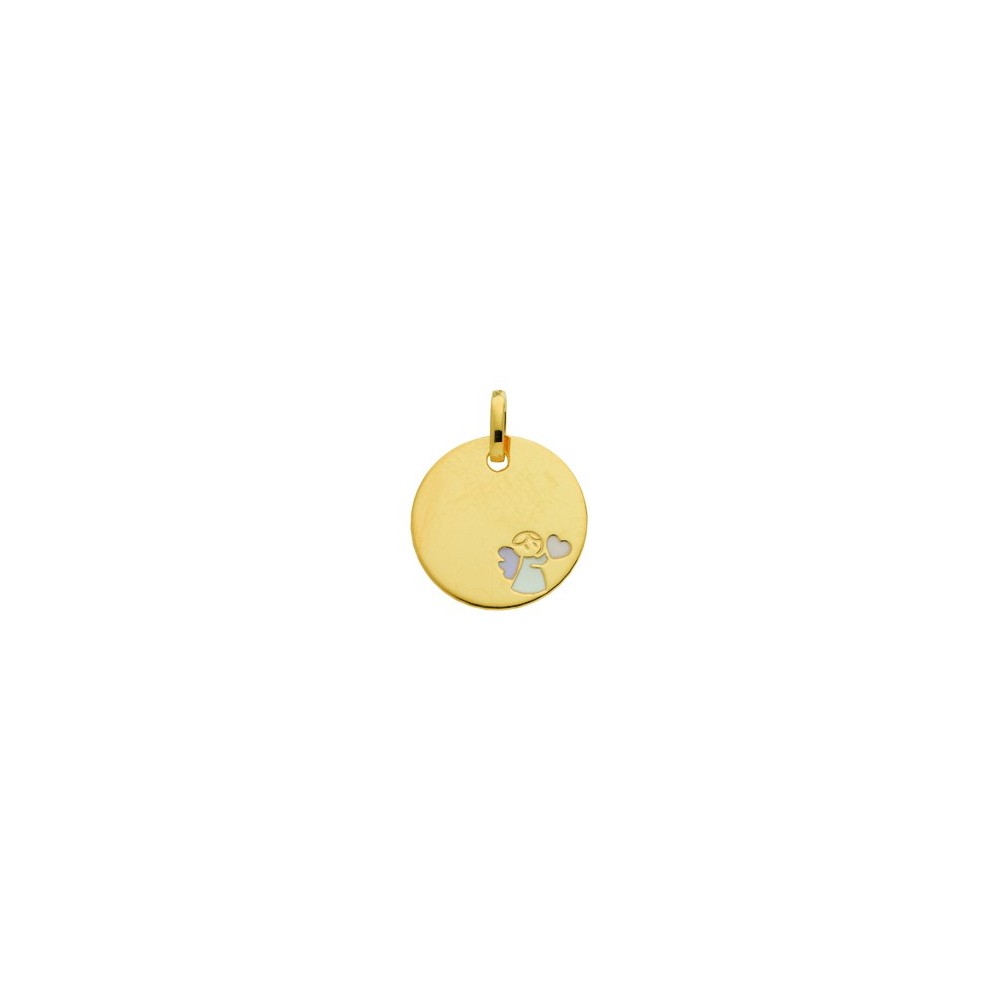 Pendentif Pendentif Bebe Or Jaune Ange Email 1006882 - Marque Collection Elsass Bijouterie  Or 375/1000 - Couleur Jaune -