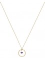 Collier Cercle Or Jaune Et Pampille Amethyste