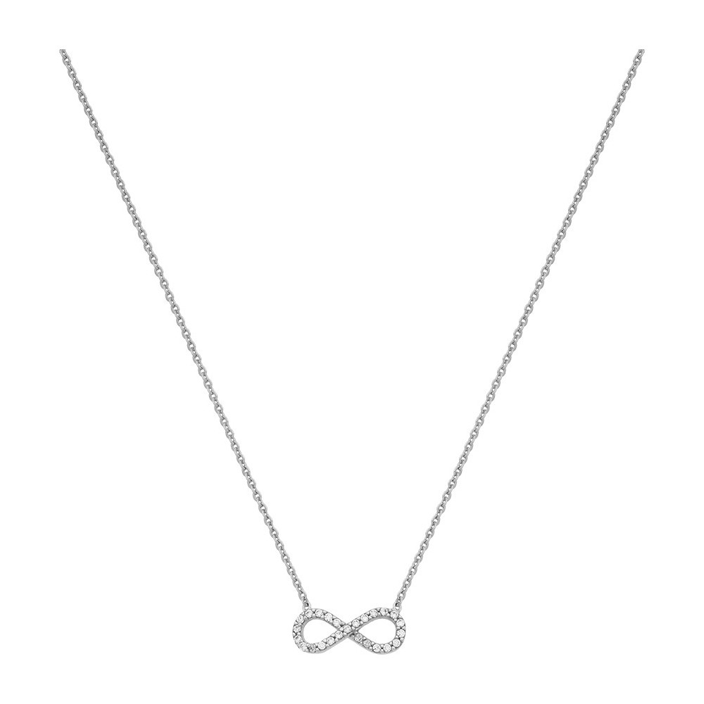 Collier Or Blanc Oxydes Infini