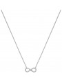 Collier Or Blanc Oxydes Infini