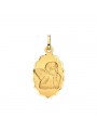 Pendentif Médaille Ange Ovale Dentelee 1000735 - Marque Collection Elsass Bijouterie  Or 750/1000 - Couleur Jaune -