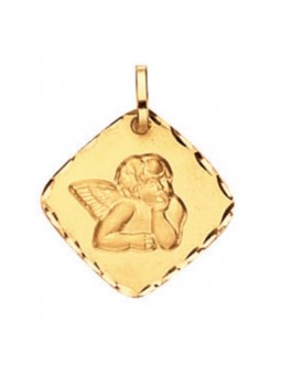 Pendentif Médaille Ange Losange 1000744 - Marque Collection Elsass Bijouterie  Or 750/1000 - Couleur Jaune -