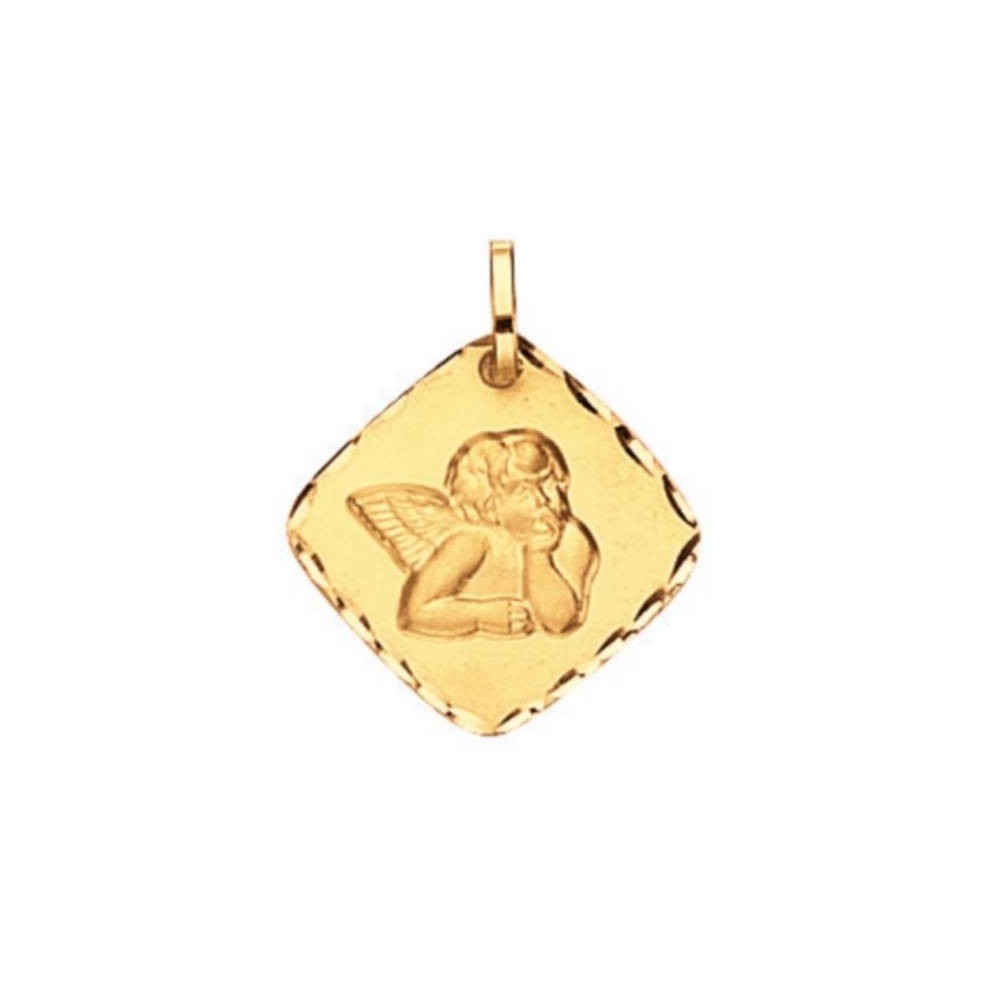 Pendentif Médaille Ange Losange 1000744 - Marque Collection Elsass Bijouterie  Or 750/1000 - Couleur Jaune -