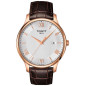 Montre Homme Tissot Tradition gris bracelet cuir - Réf. T0636103603800 Montre Homme Tissot Tradition gris bracelet cuir - Réf. T0636103603800