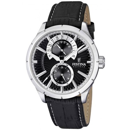 Montre Homme Festina F16573-3 Bracelet Cuir Noir
