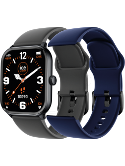 ICE smart - ICE 1.0 - Acier noir avec 2 bracelets Noir et Bleu marine - 1.85
