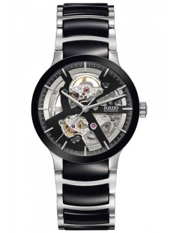 Rado - Montre Centrix automatique acier céramique coeur ouvert - Ref R30178152