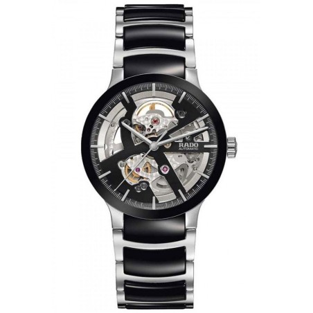 Rado - Montre Centrix automatique acier céramique coeur ouvert - Ref R30178152