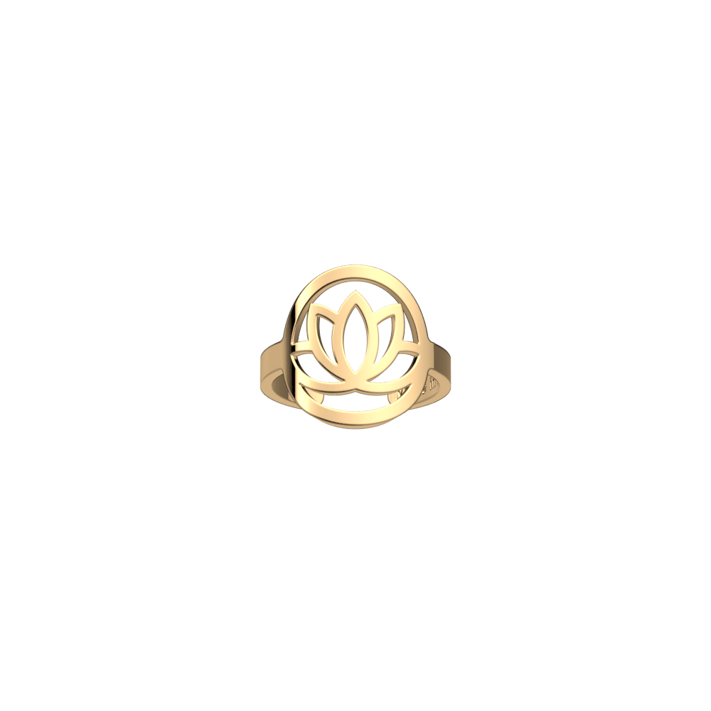 Les Georgettes - Bague Lotus Ronde - diamètre 16 mm, taille M