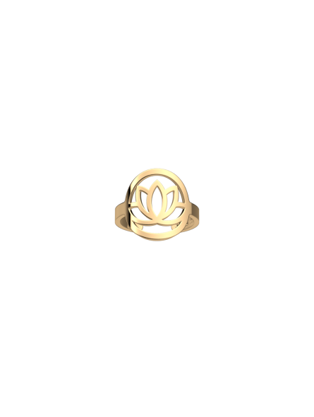Les Georgettes - Bague Lotus Ronde - diamètre 16 mm, taille M